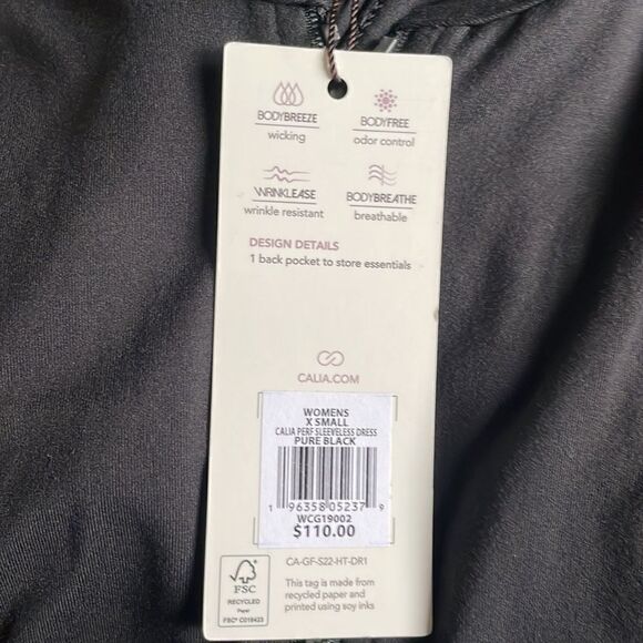 NWT CALIA by Carrie Underwood Perforated Sleeveless Golf Dress Black XS - Picture 10 of 11